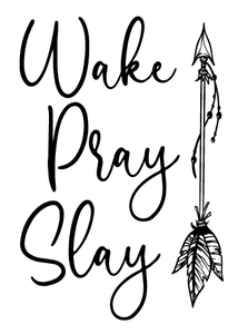 Reusable Adhesive Stencil 5 X 7 Wake Pray Slay Magnolia Design Co Diy Ebay