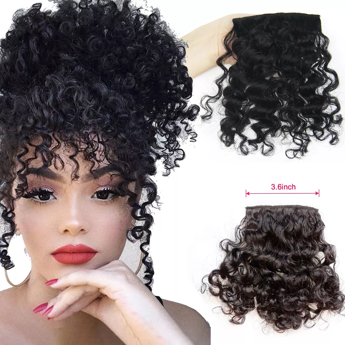 Afro with bangs deals