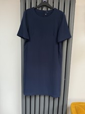  New Ex Chain Store navy blue shift smart dress size 8 reg
