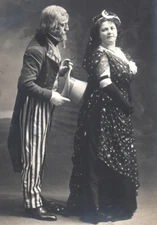 RPPC Uncle Sam Queen Victoria Real Photo Postcard