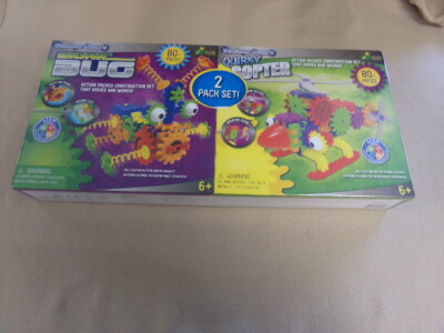 NIB Techno Gears 2 Pack STEM Set, Bionic bug/Quirky copter, sealed
