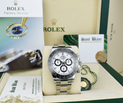 ROLEX - Stainless PANDA Ceramic DAYTONA White Dial 116500 LN