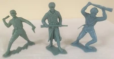 Louis Marx & Co Vintage lot of 3 Russian Army Soldier 6" Figures 1963 Blue
