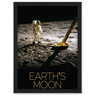 NASA Our Solar System Moon Apollo 11 Lunar Module Buzz Aldrin Framed Wall Art A4