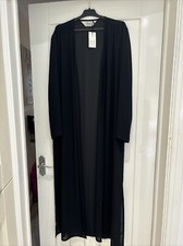 Bnwt Harrods Oliver James Midi Length Black Over Shirt Jacket Size 18