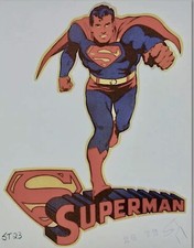 Original Vintage Superman Superhero Iron On Transfer Cartoon Comic