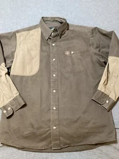 RedHead Field Series Mens Large Shirt Shooter Long Sleeve Right Hand Brown Tan