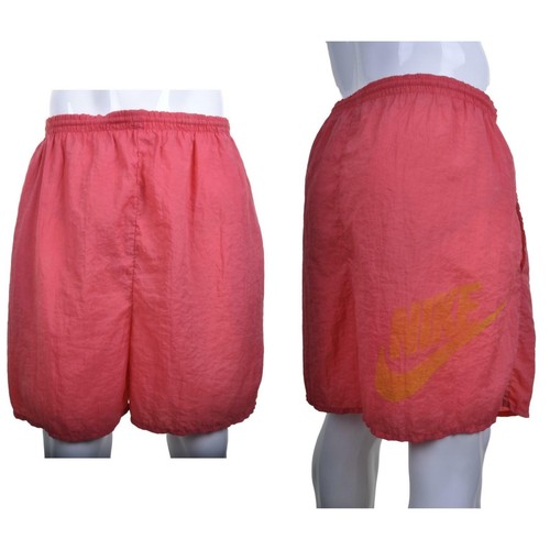 Nike Vintage 80s/90s Pantalones Cortos Natación Playa fútbol Sprinter XL 38  Rosa Naranja | eBay