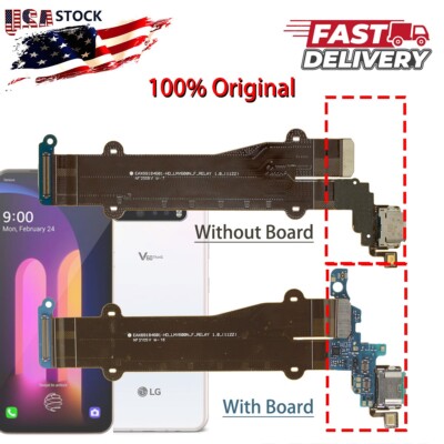 Original Connector Charging Port Flex Cable + Mic Board For LG V60 ThinQ 5G V600