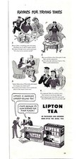 Lipton Tea Print Ad Vintage Advertisement Tea Ad Military Sailor Soldier 1943