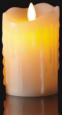 Flameless Pillar Candle Color Ivory Size: 6'' x 4'' Child Pet Safe Auto Off Timer