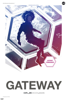 NASA Scientific Educationa JPL Moon 2 Mars Gateway Exploration Poster 24x36