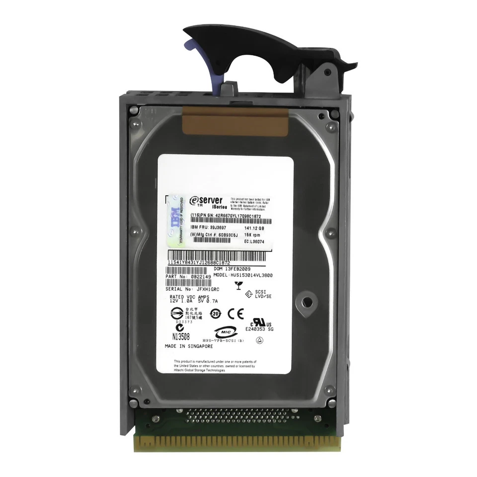 Disk IBM 141.12GB 39J3697 42R6670 HUS153014VL3800 15K 16MB SCSI U320 3.5'' - Immagine 3 di 3