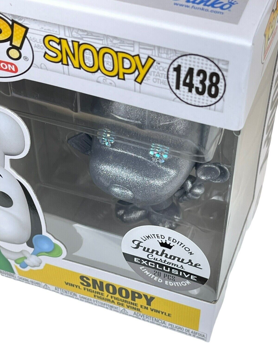 1/20 Funko Pop #1438 Silver Metallic Snoopy Funhouse Custom