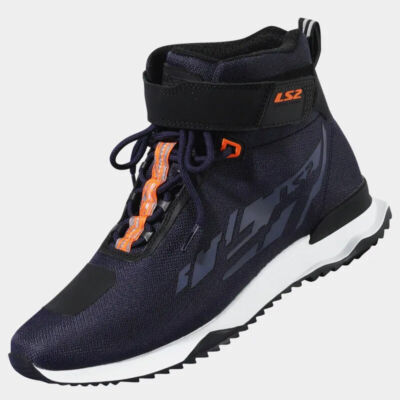 LS2 Acrux Shoe Dark Blue Orange Short Summer Motorcycle Walking Boot New