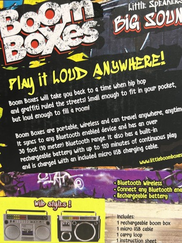 Boom Boxes Little Speakers Collector's Edition Style 081 Bluetooth Beach Travel - Picture 13 of 16