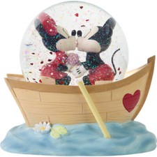 Disney Showcase Precious Moments Mickey & Minnie Musical Snowglobe Figurine