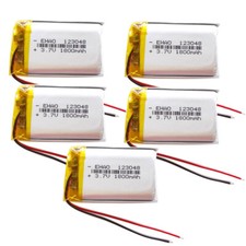 5 x 3.7V 1800mAh LiPo Rechargeable Battery 123048 For DVD GPS PAD CAMERA PHONE