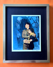 Norman Rockwell Signed 1970s Vintage Print, Mounted & Framed, Americana Art.