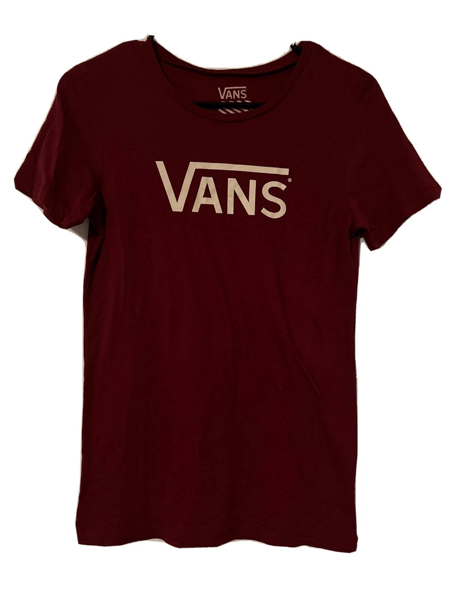Women's burgundy vans sales t shirt
