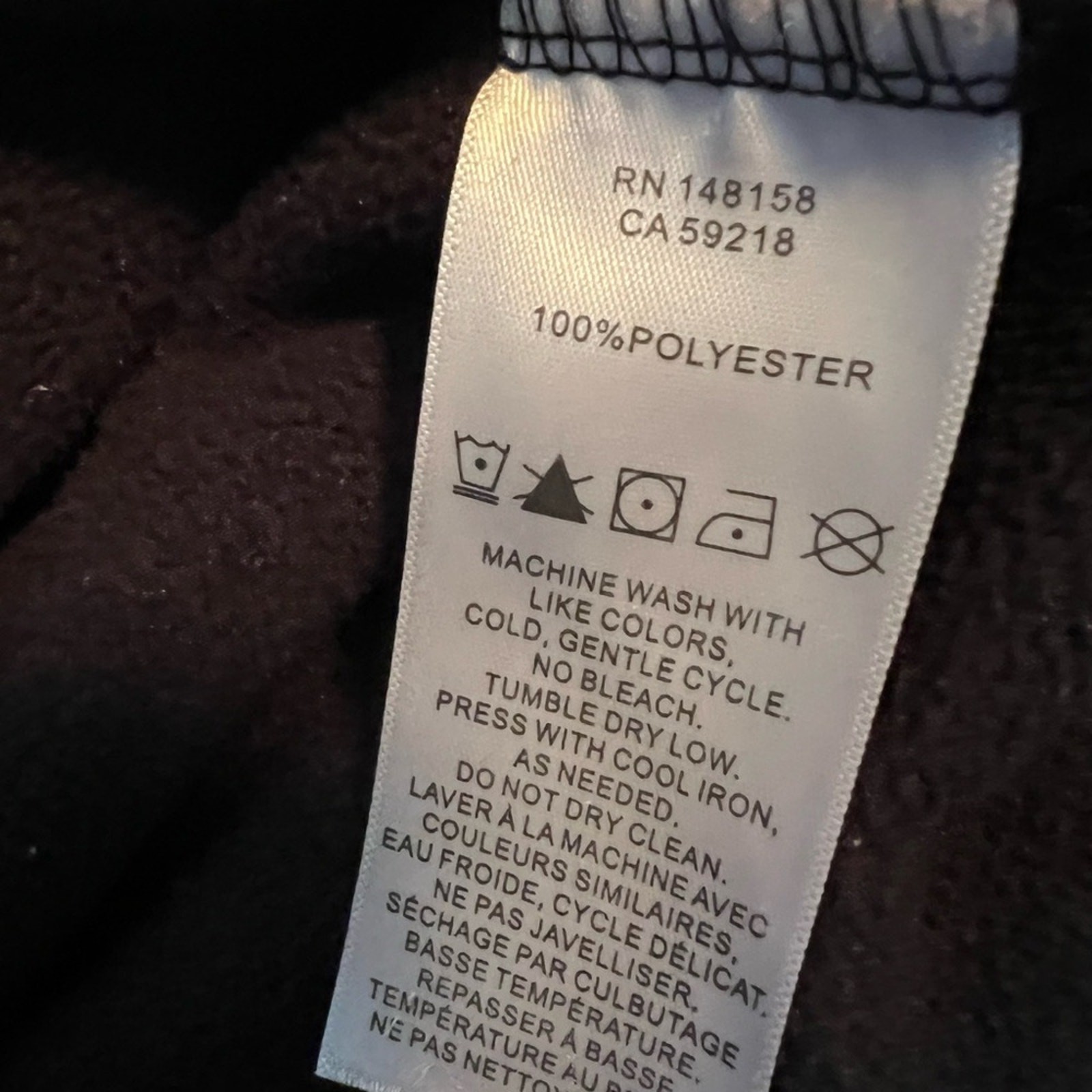 Pendleton Black Hooded Henley Pullover Sweatshirt… - image 5