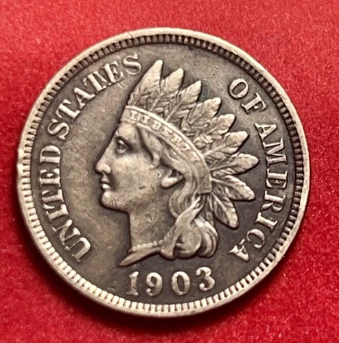 1903 Indian Head Cent Very Fine Beautiful Toning JC846