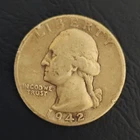 1942 Washington Quarter Silver 25C Circulated Business Strike Coin