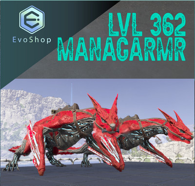 Ark Survival Ascended - 100% imprinted Managarmr with saddle - PvE