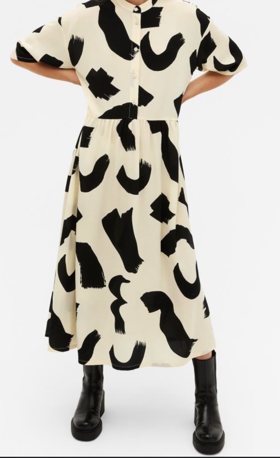 RARE!Monki Abstract Smock Next Shirt Dress Holiday Zara Monsoon Work Sightseeing image 4