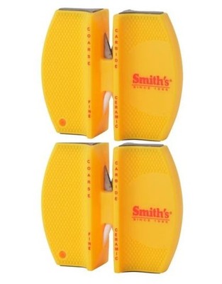 Smith's Knife Sharpener 2-Step Pocket Course & Fine Slot Yellow SMCCKS | 2-Packs