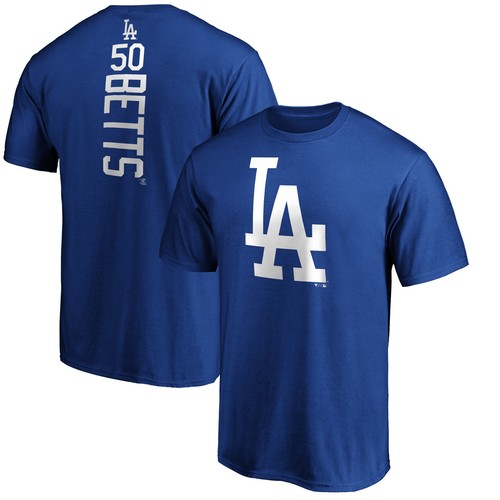 Men's Mookie Betts Royal Los Angeles Dodgers Playmaker Name & Number T-Shirt