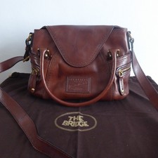 BORSA GAUCHO THE BRIDGE IN PELLE MARRONE CASTAGNO CORPO A TRACOLLA