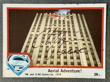 CHRISTOPHER REEVE HAND SIGNED SUPERMAN 1978 TRADING CARD HELICOPTER SAVING LOIS CHRISTOPHER REEVE HAND SIGNED SUPERMAN 1978 TRADING CARD HELICOPTER SAVING LOIS
