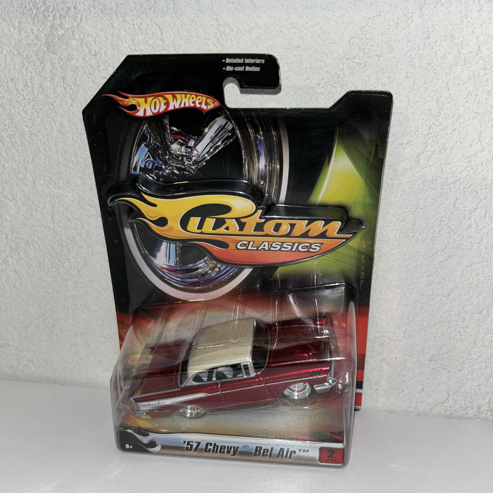 Hot Wheels Custom Classics 57' Chevy Bel Air candy red 2 of 9 2006