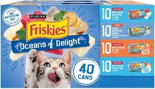 Purina Friskies Ocean Of Delight Gravy Wet Cat Food Variety Pack, 5.5 ozx40 cans