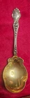 Antique Wallace Sterling Silver serving spoon . VIOLET  1904 Gold wash bowl