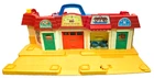 Vintage Fisher Price Little People Main Street Fire House Market Post Office