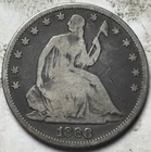 1868 50c Seated Liberty Half Dollar. Attractive Circulated Example!