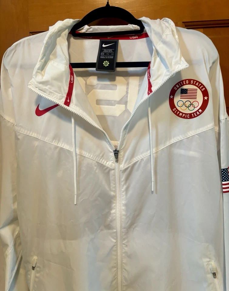 Hombres Equipo EE. UU. Nike 2020 Verano Juegos Olímpicos Windrunner Chaqueta Cremallera Completa - Talla XXL Alta Foto 3 de 4