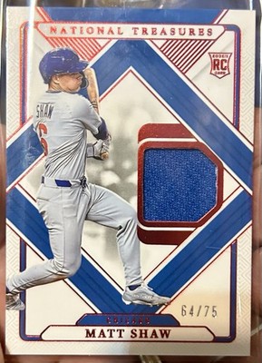 2025 Panini National Treasures - Treasured Threads Matt Shaw #TT-MS /75 MEM, RC