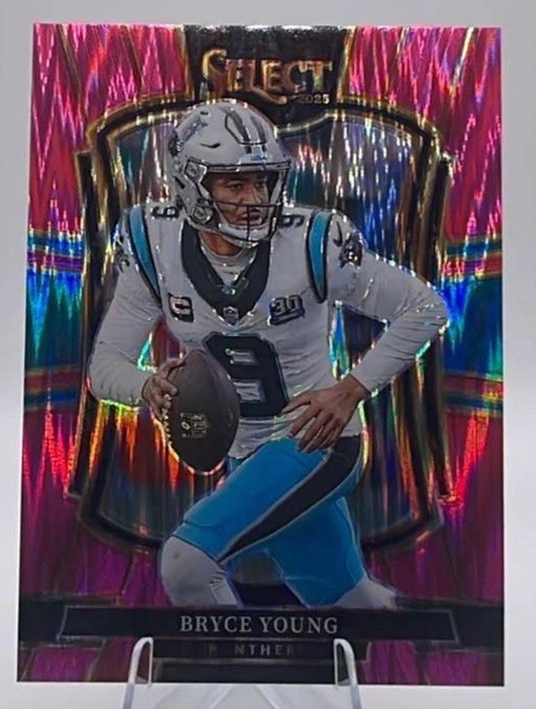 Panini 2025 Select Football Bryce Young Carolina Panthers Pink Shock #145