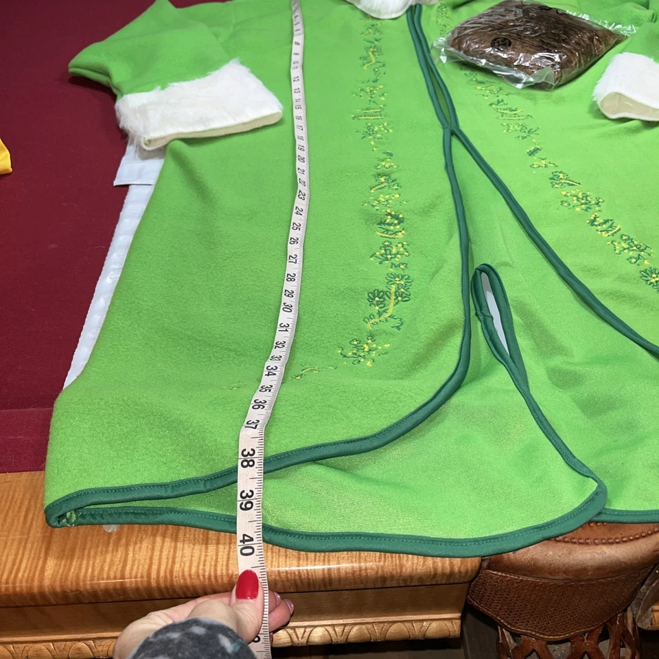 Disfraz Buddy ELF Para Hombre 2XL 3XL Santa Rubíes Navidad TRAJE Top Medias Peluca Cinturón Foto 4 de 4