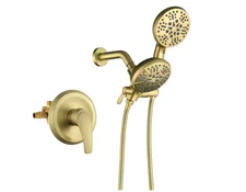 Fapully 7-spray 4.72 in. Dual Shower Head and Handheld Shower Head Wall Mount