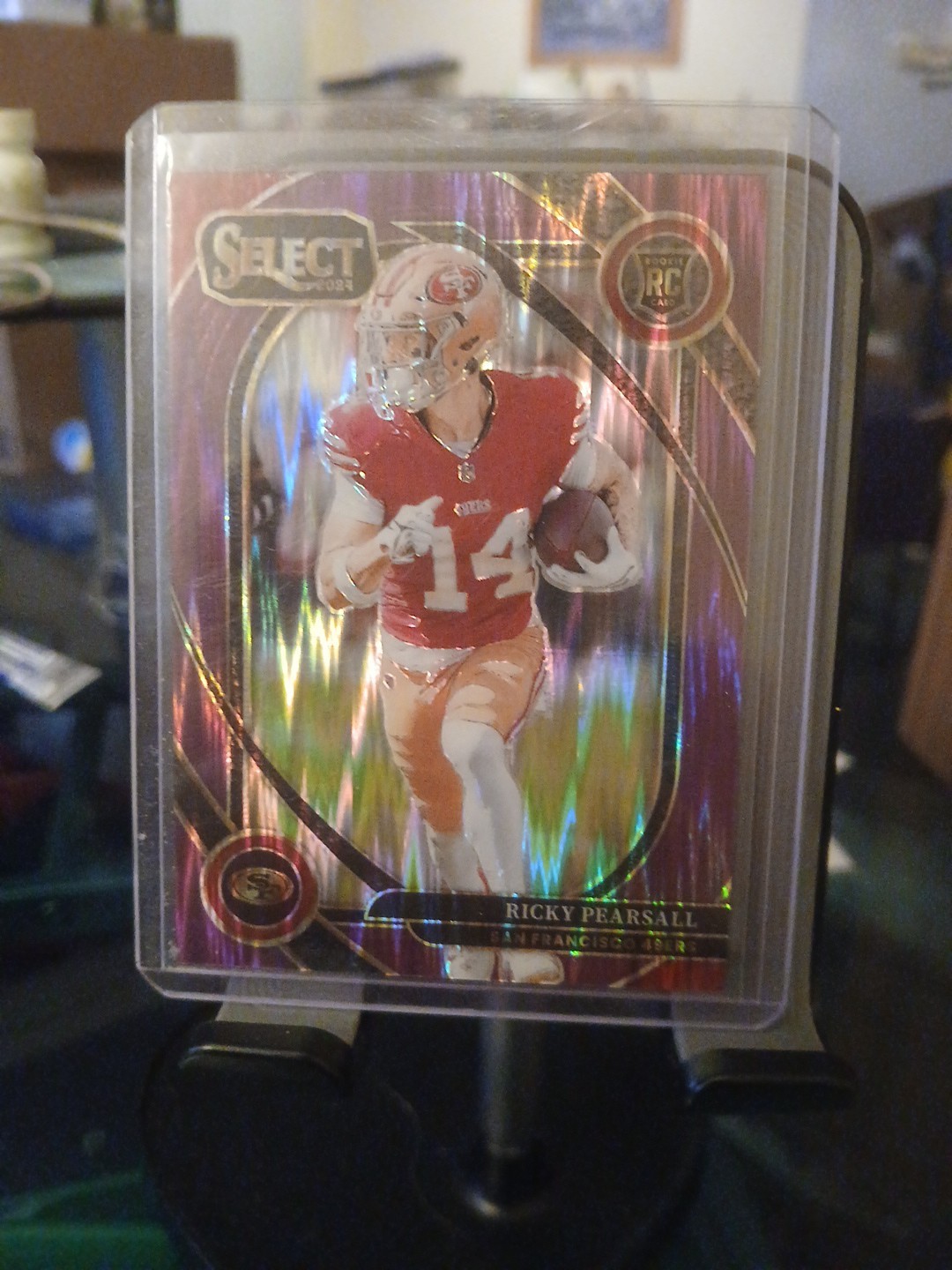 2024 Panini Select - Club Level Ricky Pearsall #285 Purple Shock Prizm /360 (RC)