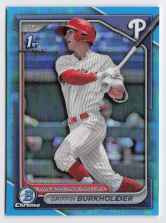 2024 Griffin Burkholder 1st Bowman Chrome Draft Sky Blue Refractor #BDC-60