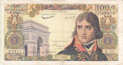 100 F Bonaparte du 2-5-1963 FAY 59.21 Alph. Q.242 - Photo 1/2