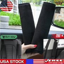 Black Plush Car Seat Belt Shoulder Pad Covers 2pcs Soft Cushion Accessories Black Plush Car Seat Belt Shoulder Pad Covers 2pcs Soft Cushion Accessories