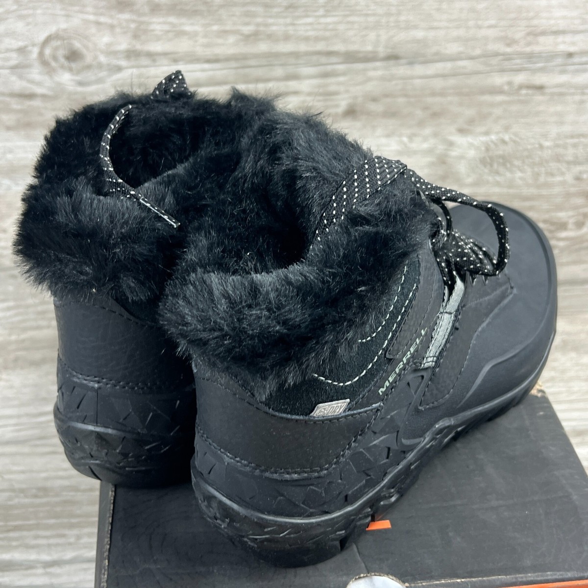 メレルAURORA 6 ICE+ WATERPROOF Merrell Women's Aurora 6 Ice+ Trekker Snow Boots Leather