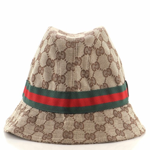 Web Bucket Hat GG Canvas XXL Brown | eBay