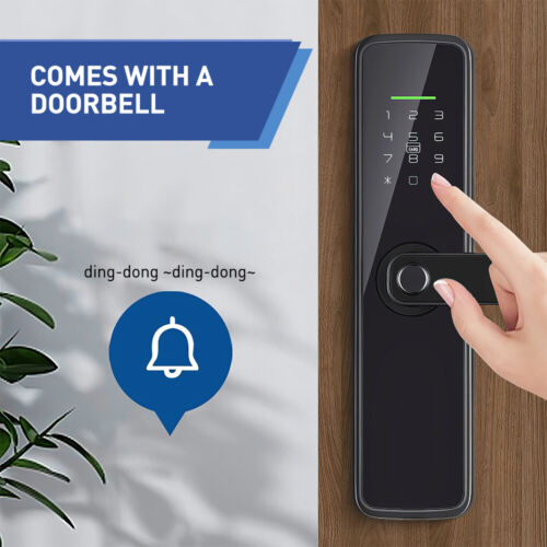Tuya Wifi Electronic Smart Door Lock Fingerprint/IC Card/Password/Key/APP Unlock - Picture 2 of 13